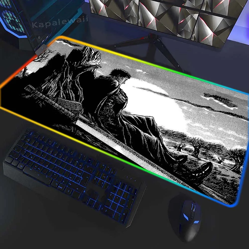 

Large Mouse Mat Gamer Deskmat Gamer Mousepads Laptop Keyboard Mat LED Gaming Mouse Pad Big Berserk Mousepad Gamer Pads RGB XXXL