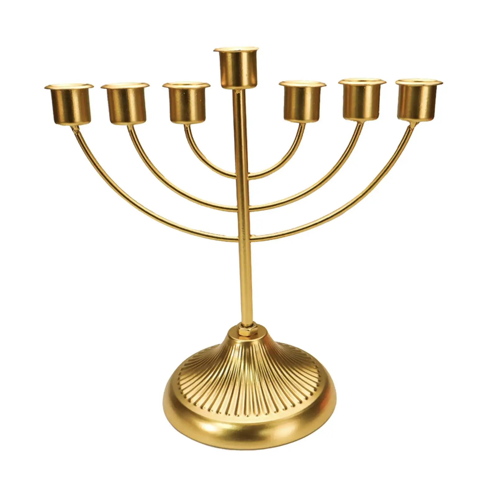 Candlestick Jewish Holder Hanukkah Decoration Menorah Party Ornaments Wide Sturdy Base Golden Candelabra Menorah for Bedroom Candlestick Jewish Holder Hanukkah Decoration Menorah Party Ornaments Wide Sturdy Base Golden Candelabra Menorah for Bedroom