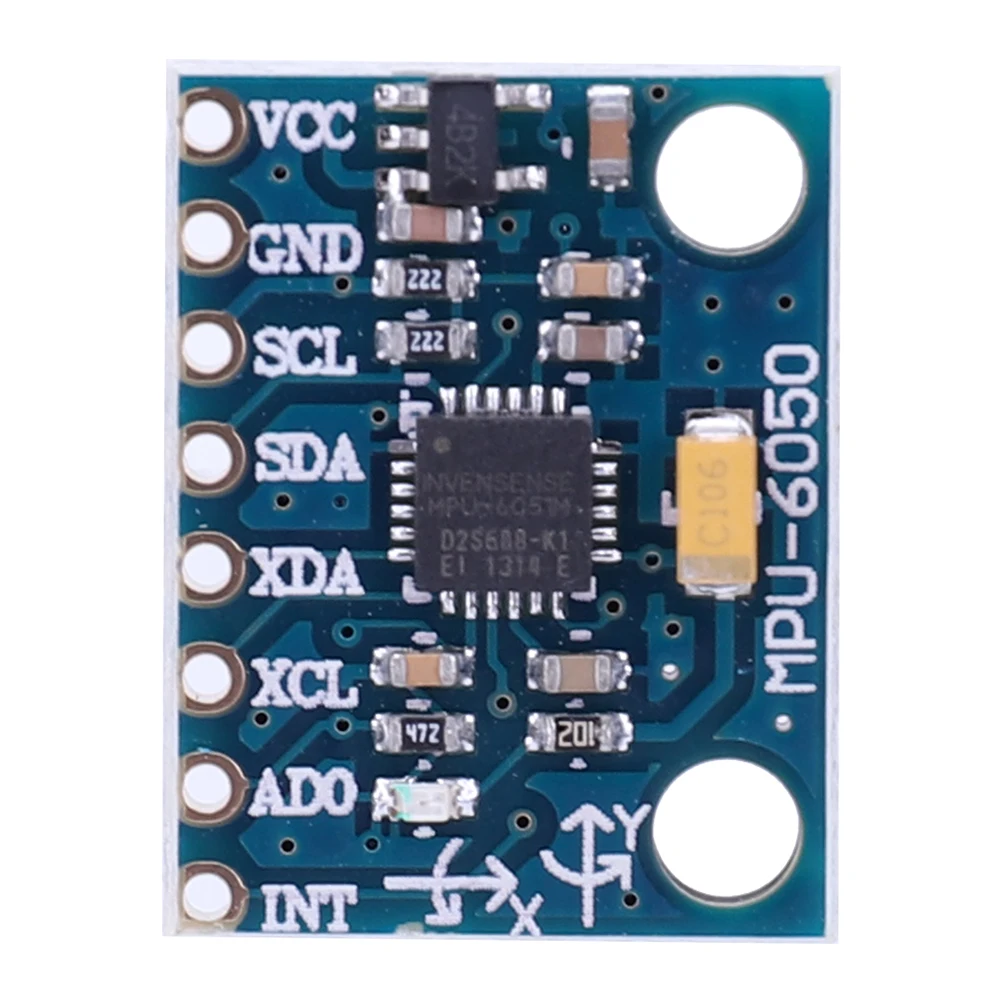 MPU-6050 모듈 가속도계 자이로 센서 GY-521, 3 축 가속 자이로스코프, 6DOF 모듈, 3-5V IIC 통신 프로토콜
