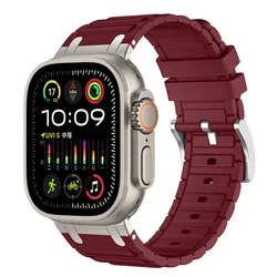 Enhanced Silicone Strap for Smartwatch - Adjustable and Stylish Wristband Bracelet (Red)