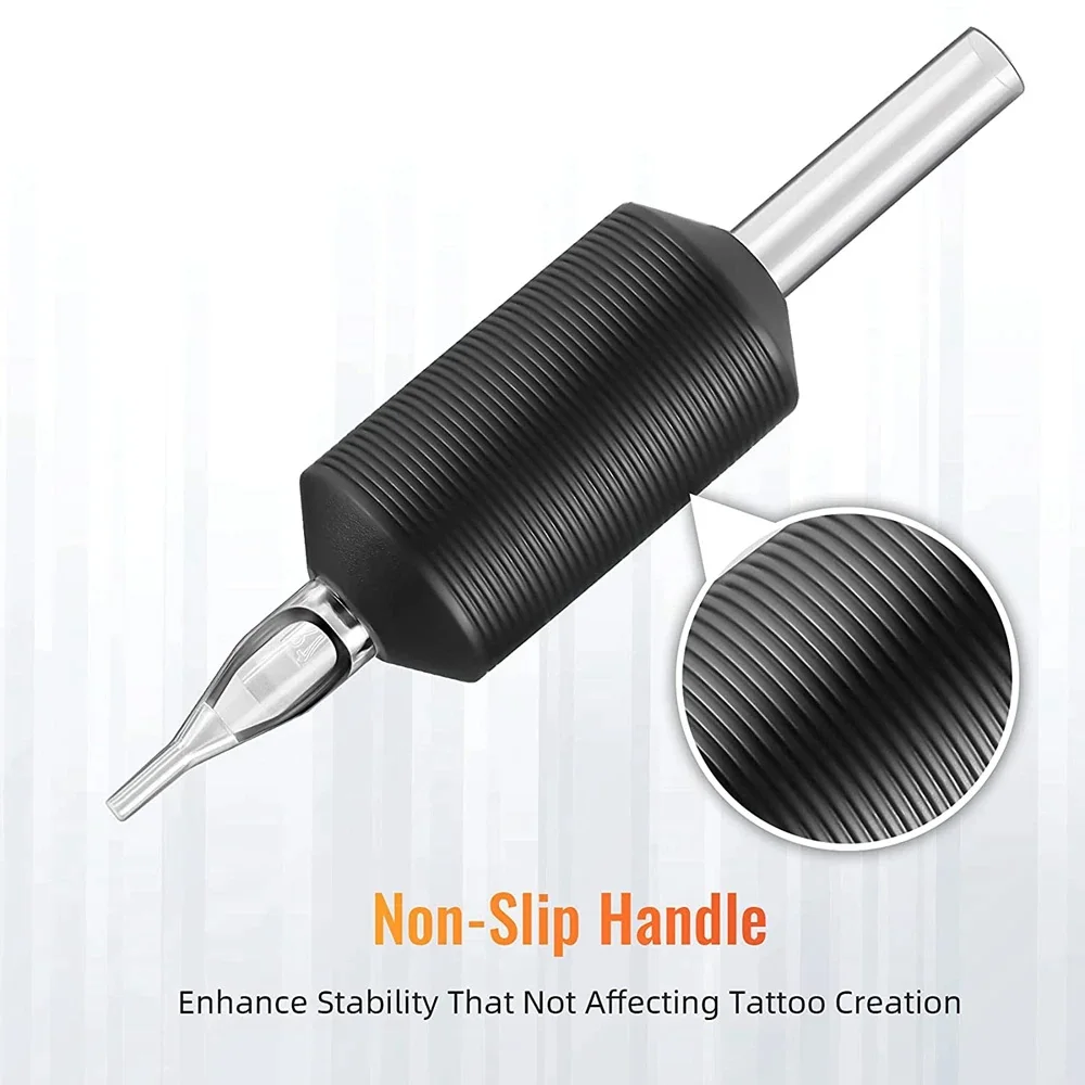 Tattoo Grip Cover 25MM 20PCS Tattoo Grip Tubes Disposable Soft Silicone Tattoo Grip 3R 5R 7R 9R 11R for Needles Gun Supplies Cartridge Grips