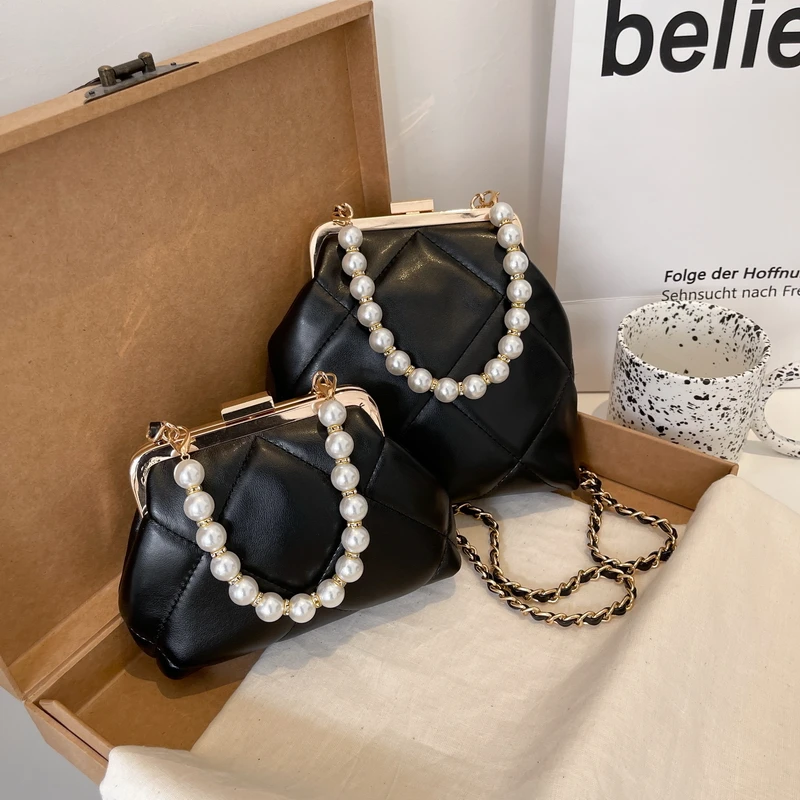 

Women's Party Clutch Wedding Crossbody Bag Totes Stylish Pearl Clip Bag Evening Handbags Shoulder Bags Summer Beach Bag