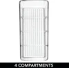 4 Layers Food Storage Containers Pantry Organizer Desktop Transparent Kitchen for PET Refrigerator Makeup Box Spice Pouches 5
