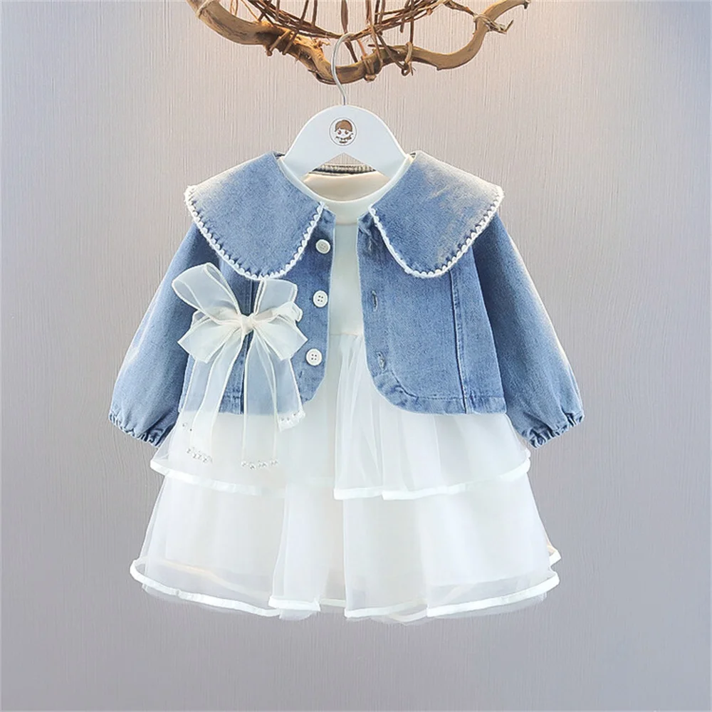 

Модная детская юбка 167, сетчатая юбка для девочек, детское платье, джинсовая юбка принцессы с милым бантом