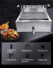 Electric 220V Deep Fryer Machine For Chips Chicken Large Capacity 20L 30L Frying Machine with Oil Drain Faucet 6