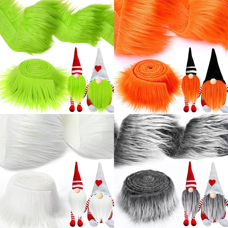 Faux Fur Fabric Christmas Fluffy Fuzzy Plush Patch Sewing Fur Cuts for DIY Gnome Doll Beard Craft Shaggy Winter Costume Material fur fabric