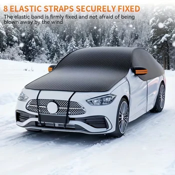 Copertura Parziale per Auto, Protezione Parabrezza da Neve, Anti-UV, Parasole, Impermeabile, Antipolvere, Antigelo, Protezione Universale Invernale ed Estiva