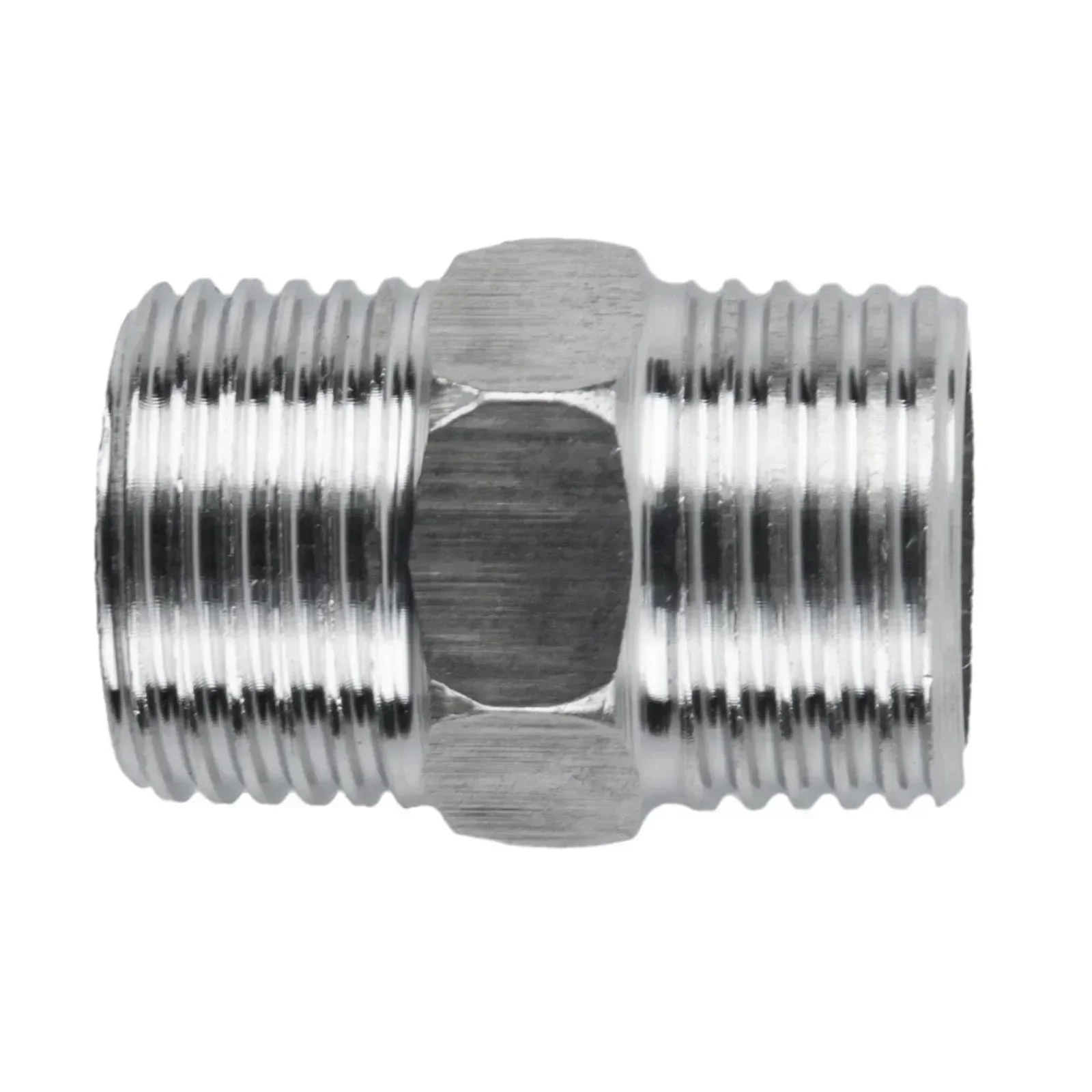 Shower Hose Extend Shower Connector For Extra Long-Hose Stainless Steel Shower Extender Universal 1/2" Male To Male Adaptor 2