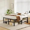 20 Inch Bed Frame No Box Spring Needed Heavy Duty Metal Tall Platform Bed Frame with Large Storage Space, Easy Assembly 3