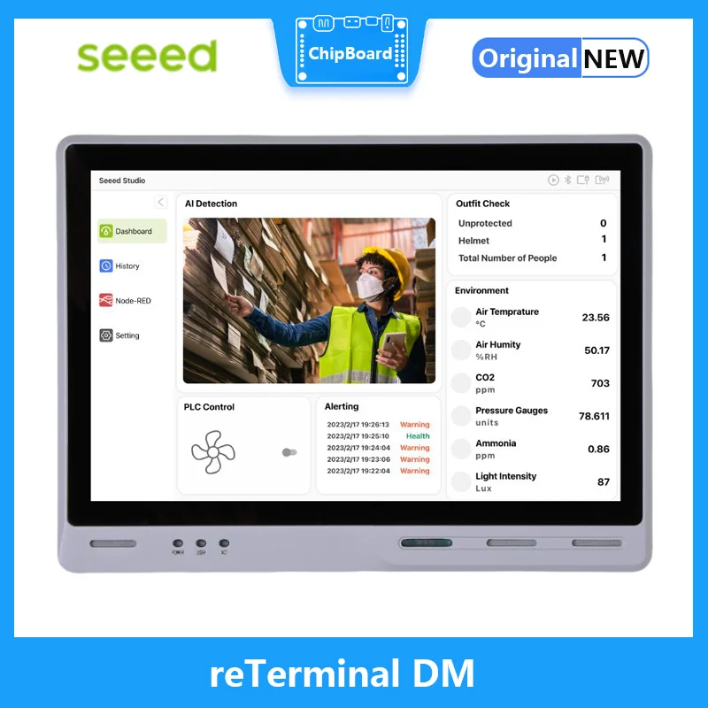 

reTerminal DM - Raspberry Pi CM4-powered 10.1'' Integrated Device Master, Industrial Grade HMI/PLC/Panel PC/Gateway All-in-one