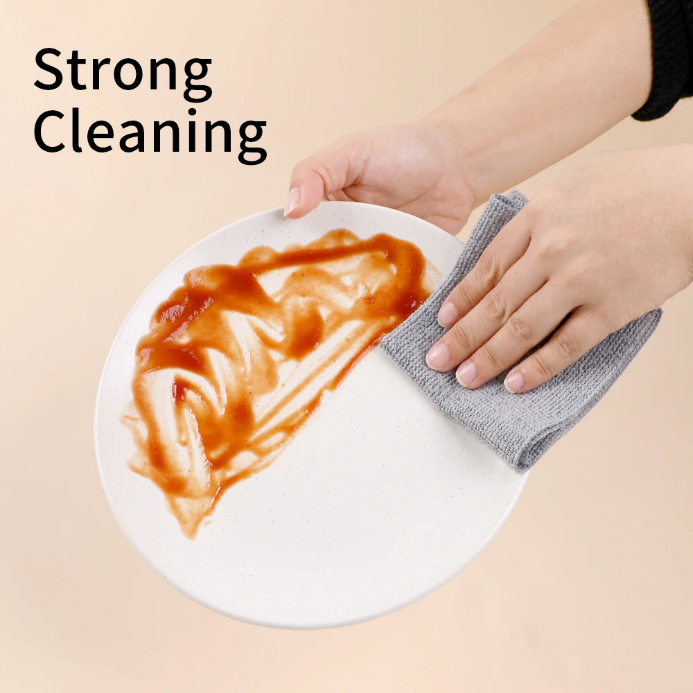 Wholesale microfiber cleaning cloth, kitchen and household cleaning, super absorbent washing microfiber towels 3