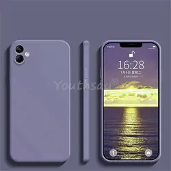 Silicone Rubber Protective Case Cover - Plain Design for A32 4G (Lavender Grey)