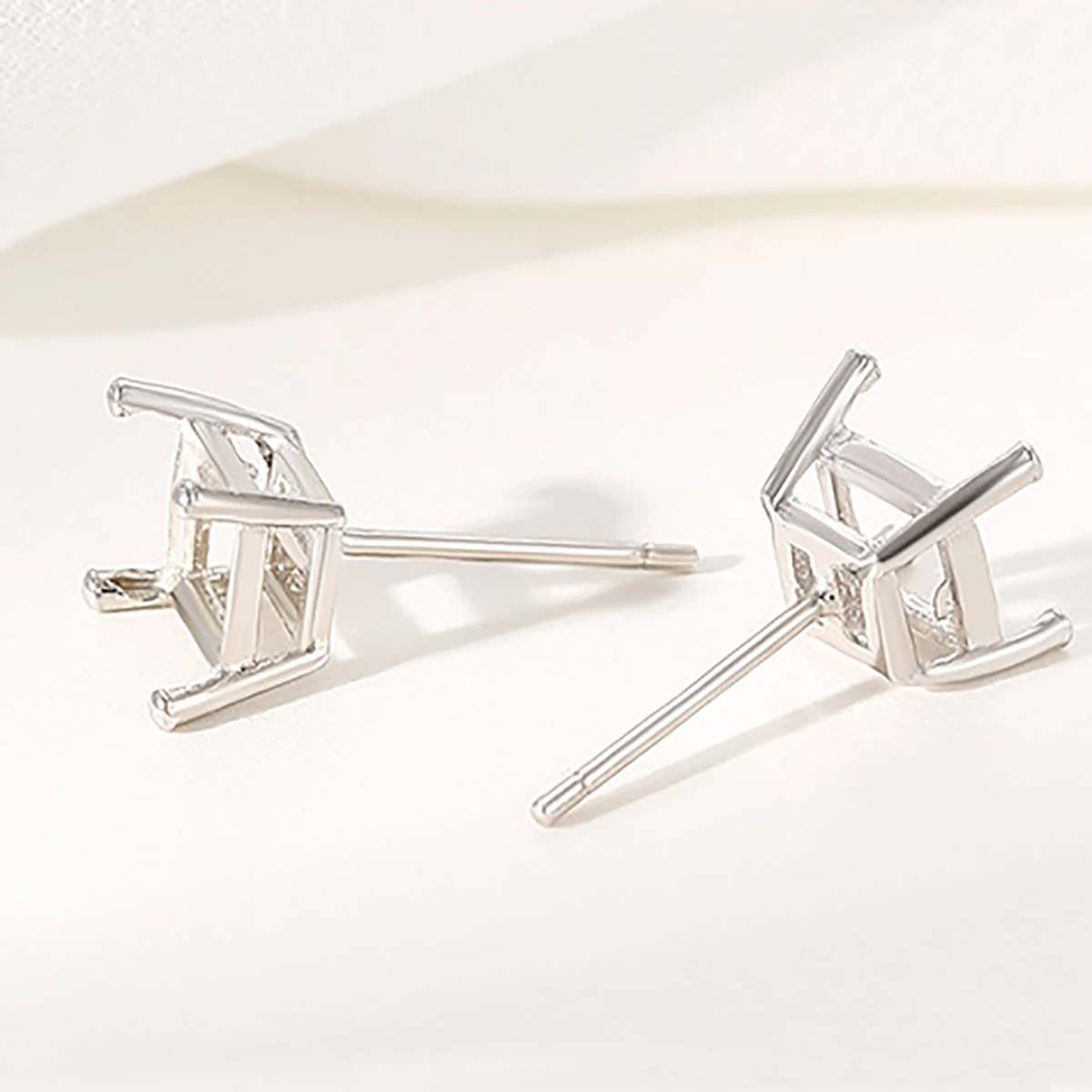 10pcs vero solido argento sterling 925 orecchino a perno ago perni a base piatta 5 6 mm orecchino cabochon risultati di gioielli fai da te-argento-3mm pad