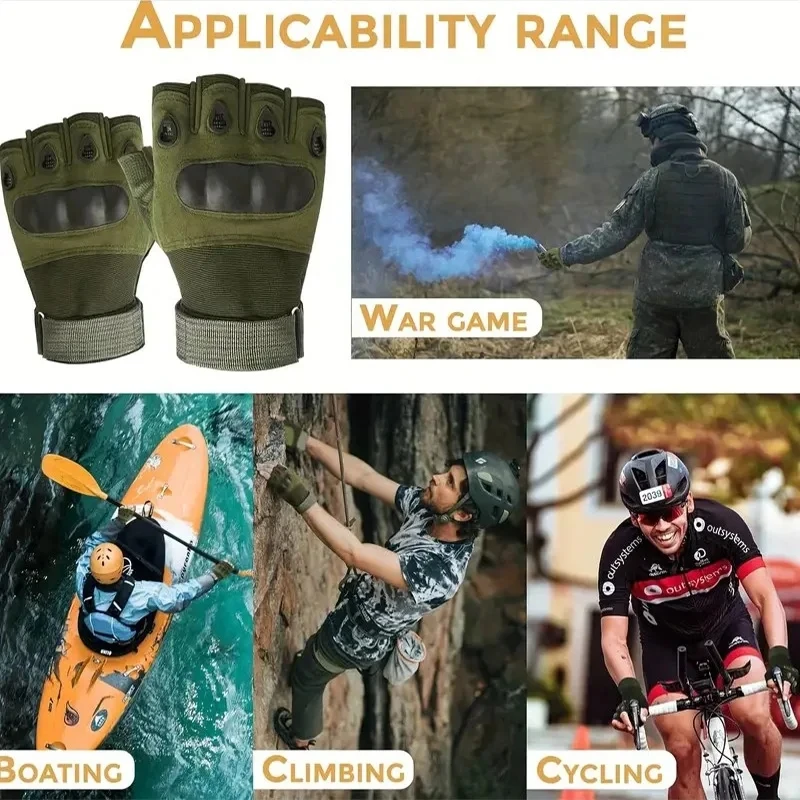 Motorcycle Gloves Sport Climbing Paintball Shooting Hunting Riding Tactical Cycling Ski Half finger Fishing