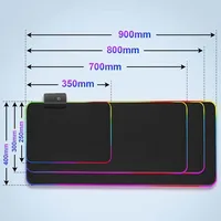 RGB custom mouse pad Our company provides Dropshipping services RGB LED luminous mouse pad has more than 10 color changes - Image 2