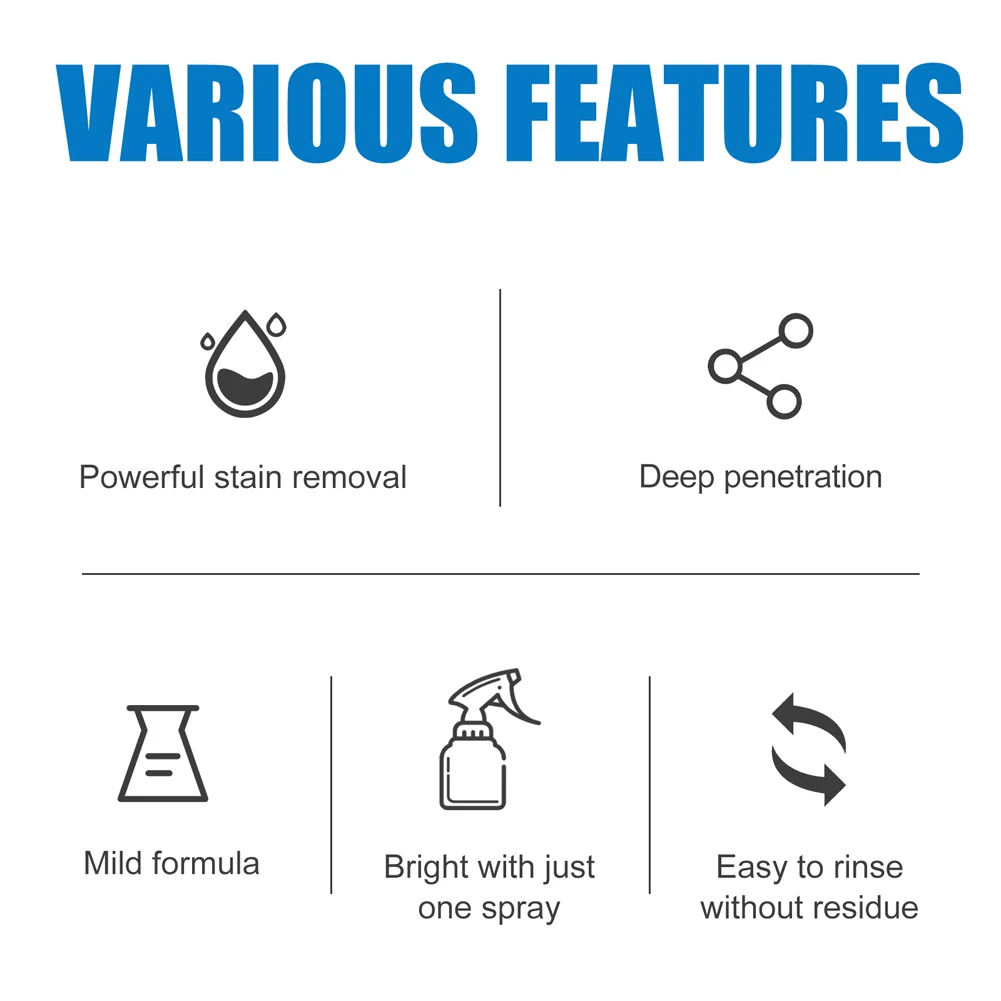 Descaling Cleaning Agent Powerful Multi-Purpose Cleaner Quickly Remove Foam Cleaning Agent for Glass Wash Basin Stainless Steel