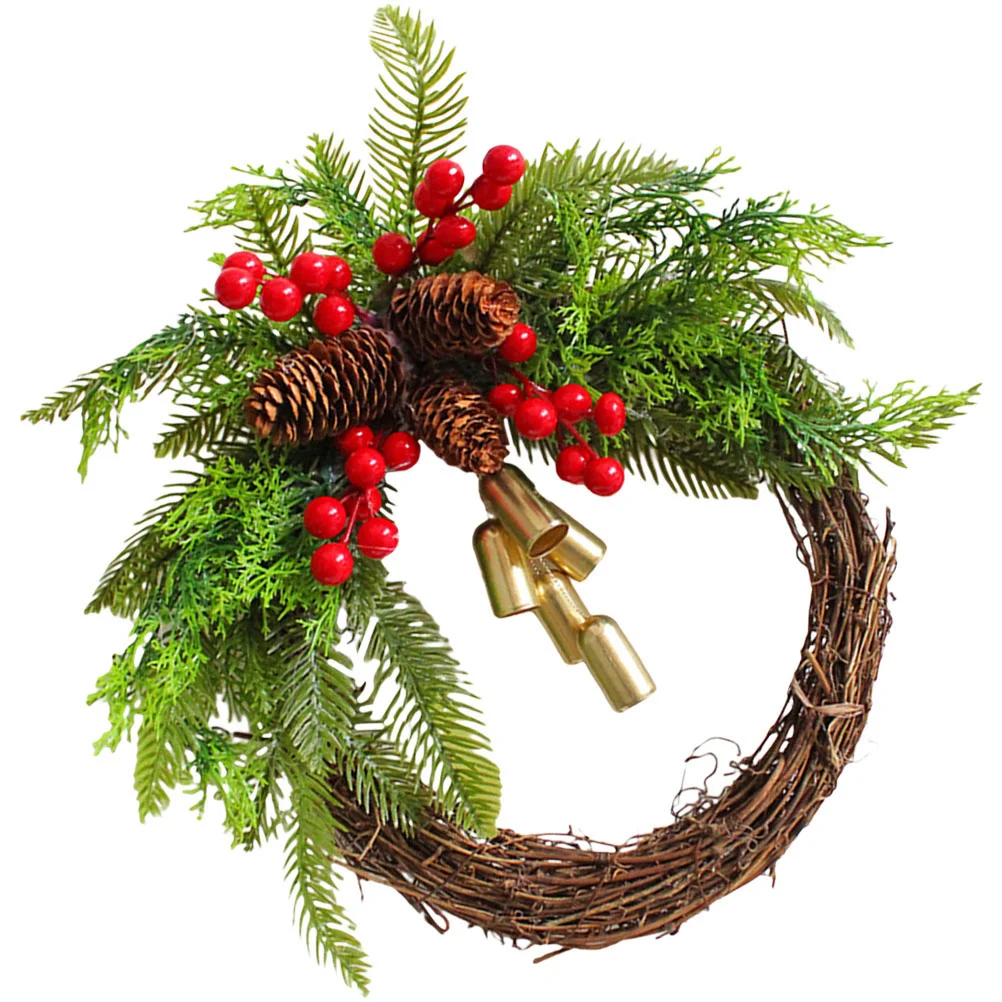 

Wreath Xmas Garland Christmas Ornaments Artificial Realistic Hanging Front Door Decoration Decorative