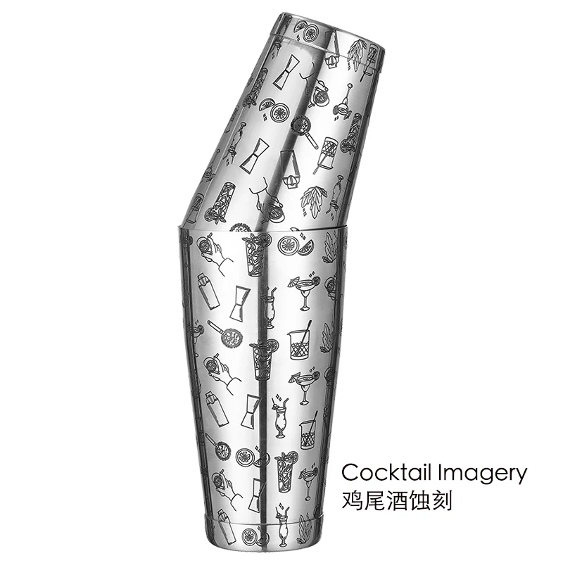 Professional Bar Cocktail Shaker Set: Premium Weighted 2-Piece