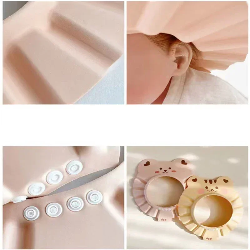 Adjustable Baby Shampoo Cap Soft Hair Wash Hat For Kids Bathing Shower Ear Hair Hat For 0-6 Years Children Head Cover Cap