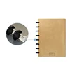 Fromthenon A5 Mushroom Hole Notebook Cover PP/PU Leather Disc-bound Loose Leaf Planner Shell Business Stationery Accessories 2