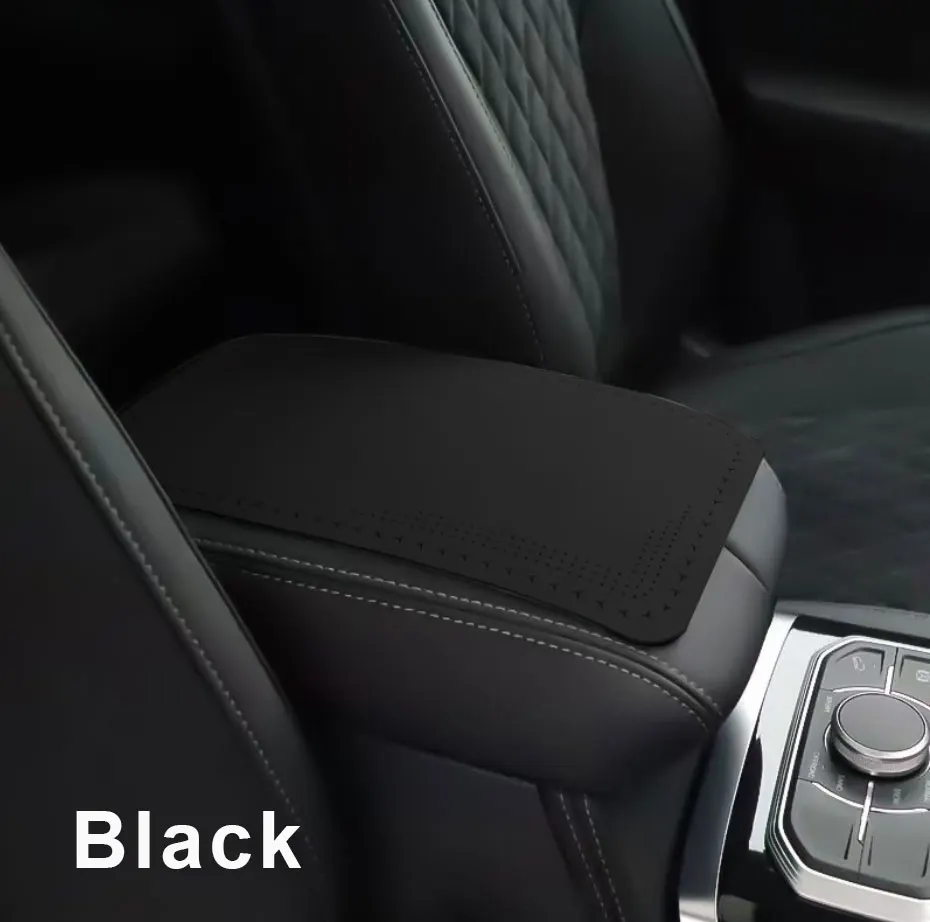 SEAMETAL Suede Leather Car Armrest Cover Mat Universal Waterproof Non-slip Auto