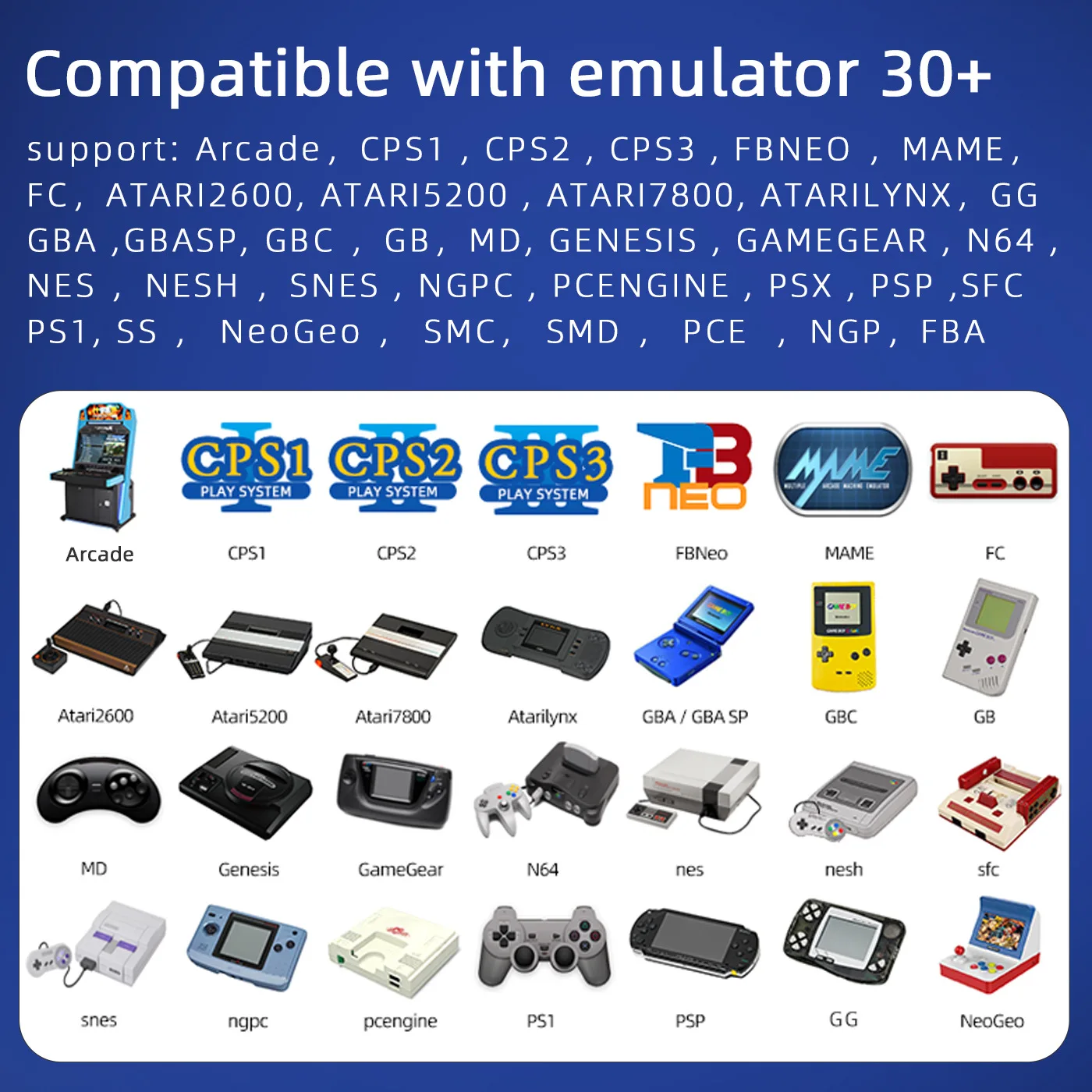 For PSP 7Inch Portable Handheld Game Console HC8000 Retro Handheld Game Console 64G P5 Arcade Dual Controller Joystick Player