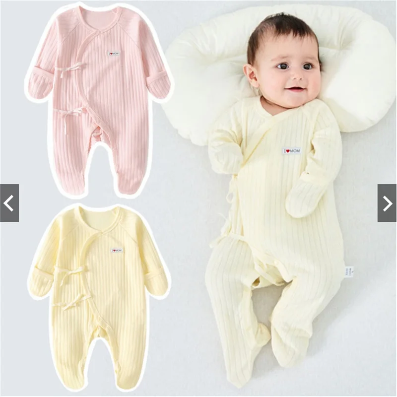 

Baby Romper Long Sleeves Bodysuits for Newborn Cotton Cartoon Boys Girls Overalls Wrap Hands and Feet Clothes roupas infantis
