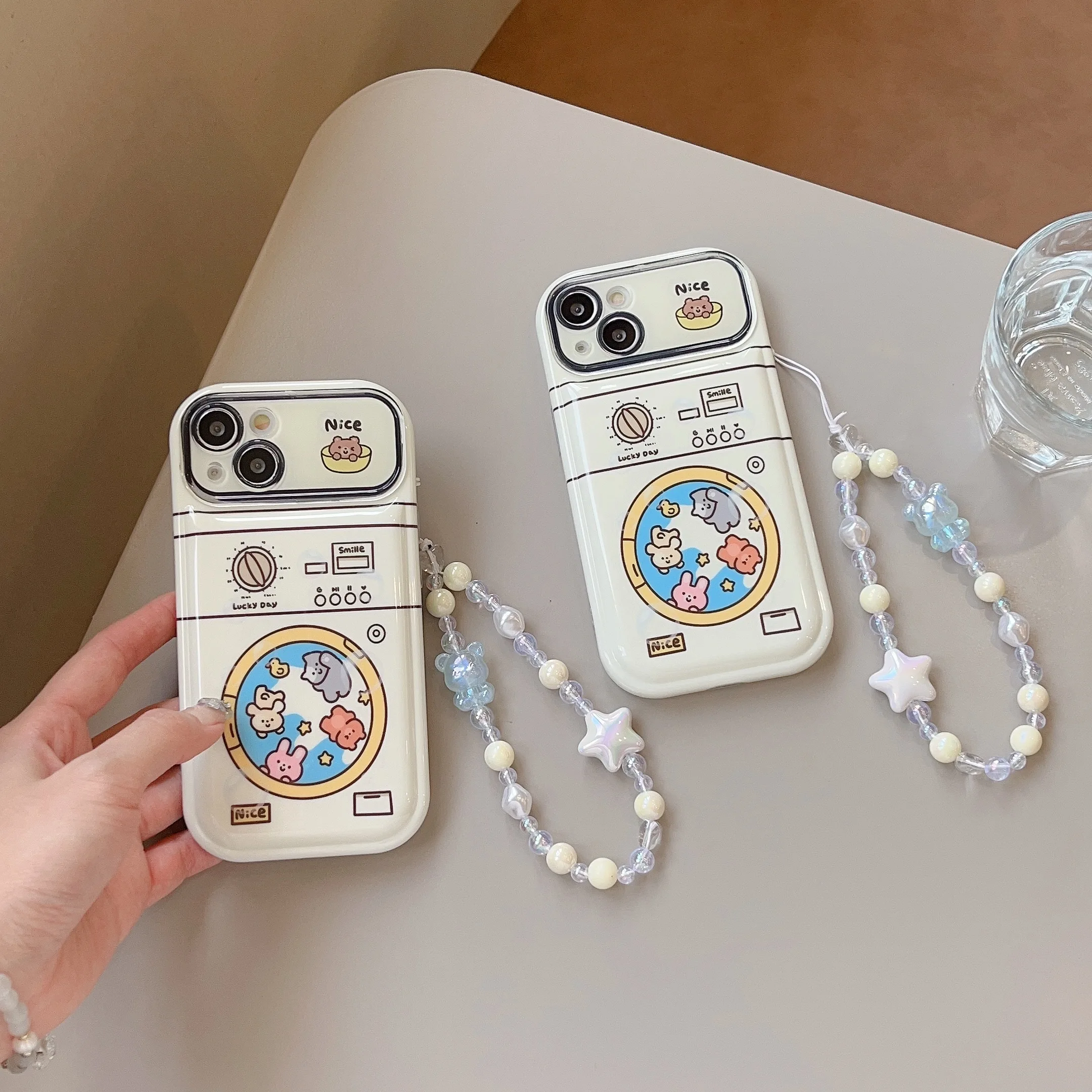 

Чехол для стиральной машины с ремешком в виде животного для iphone 14Pro 14Promax 14 13Promax 13Pro 13 11 15Pro 12 12Promax