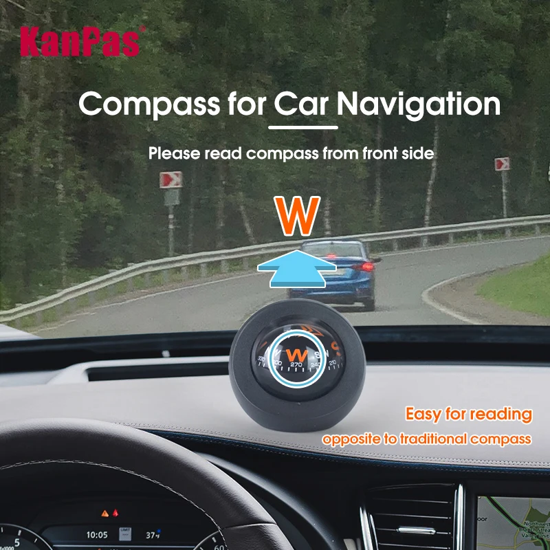 Automotive/Car Dashboard Small Size Compass Simple Style Motorcycle Driving Navigation