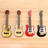 1:12 Miniature Guitar Mini Musical Instrument Dollhouse Furniture Model Decora 2