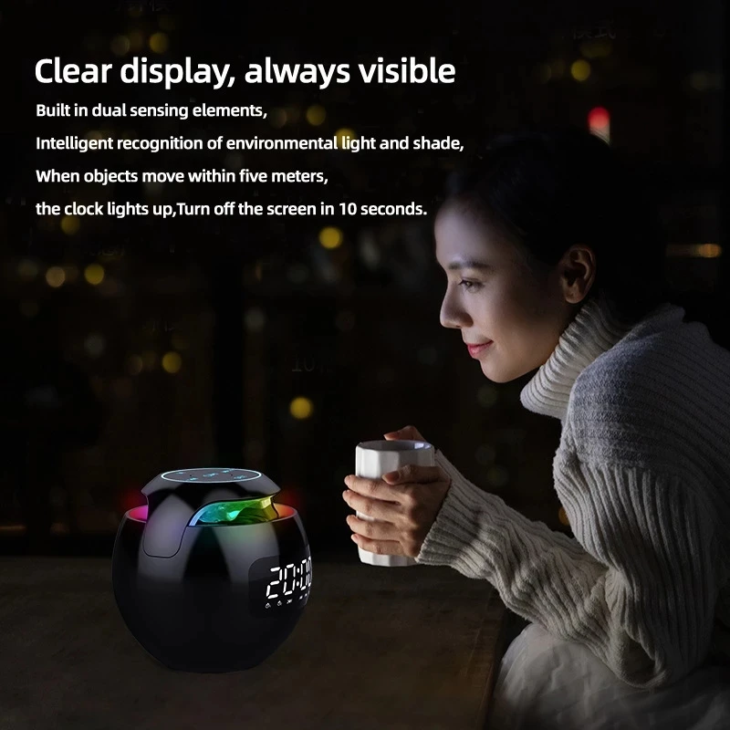 G90 New Clock Colorful Bluetooth Speaker Mini Portable Household