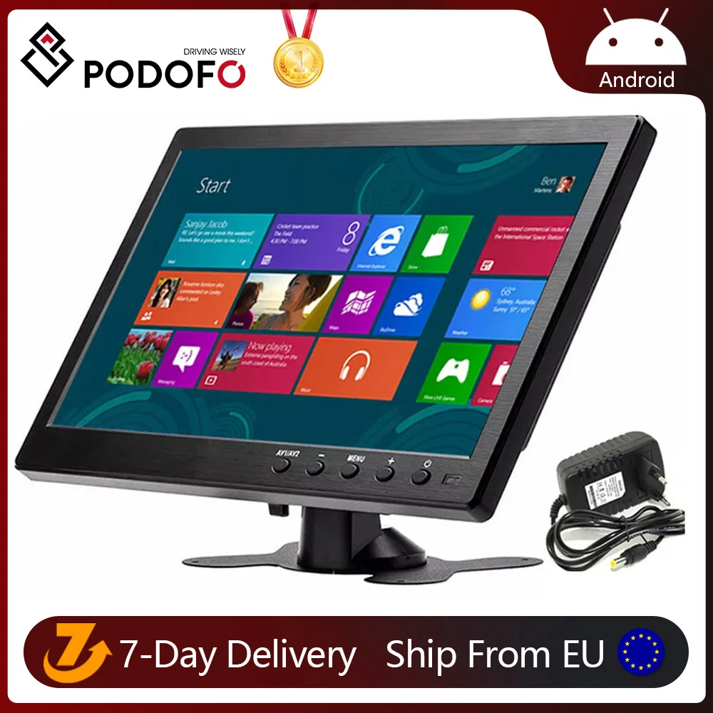 Amprime 10.1" Portable Monitor Mini Tv Computer Lcd Hd Screen Display