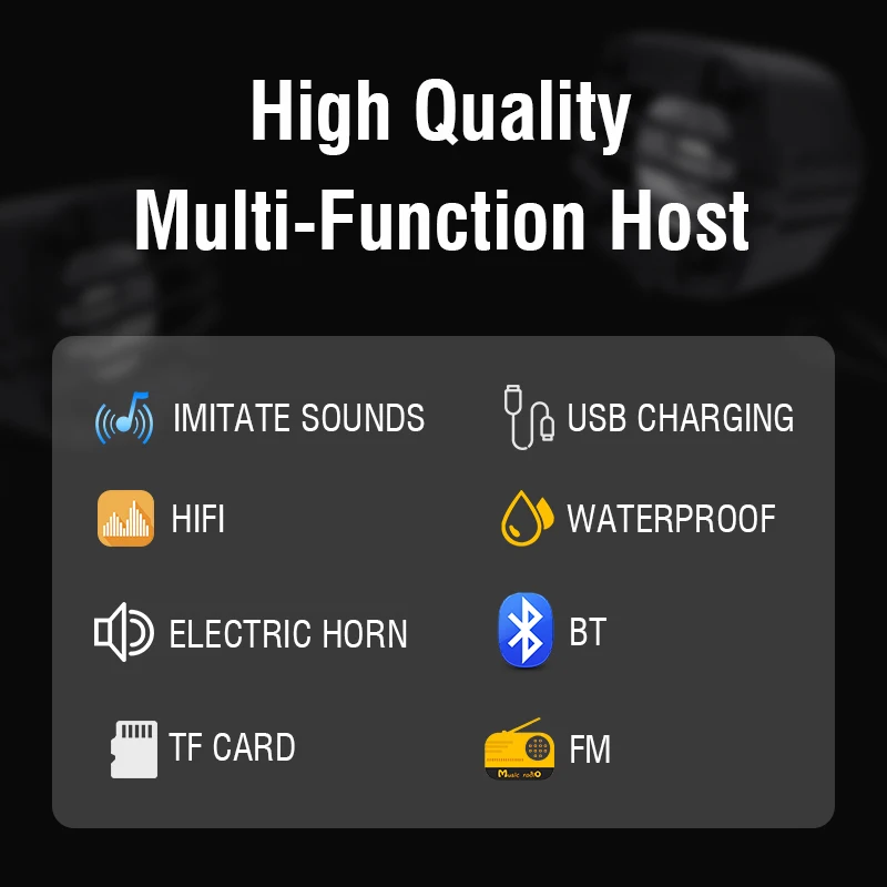 E-bike Motorcycle Handlebar USB Charging Bluetooth Speaker With Switch