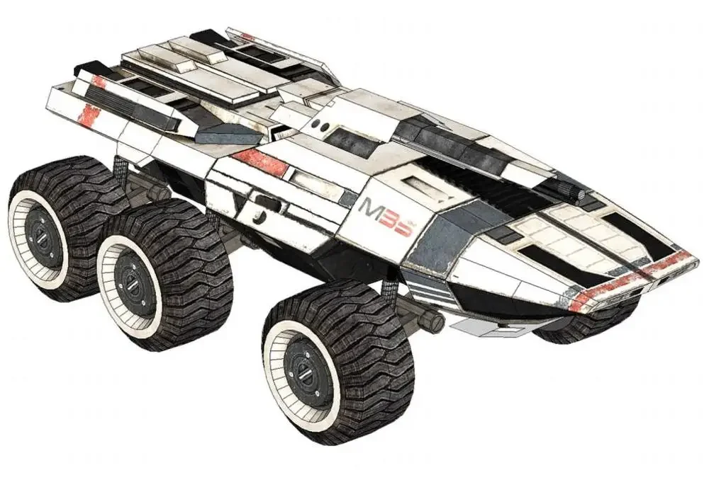 Mass effect M35 MAKO Chariot 3D Paper Model DIY 3d paper model