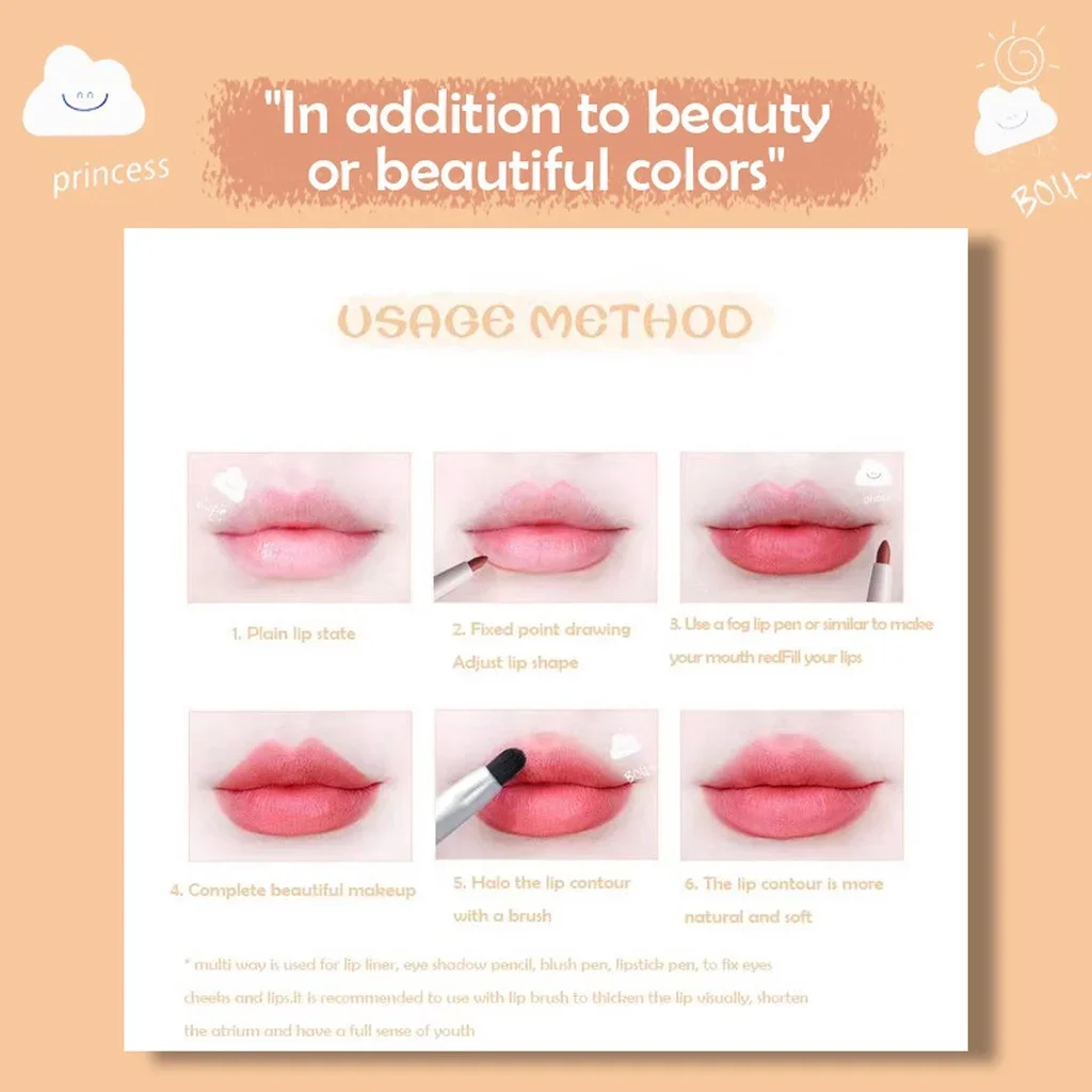 Face Secret Waterproof Liners Makeup Lipliner 12 Colors Matte Velvet Lipstick Pen / Liptint Long Lasting Waterproof Lip Tint 4