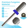 MagiBling Super Cut Small Barrel Nail Drill Bits Tungsten Carbide Upward Teeth Cuticle Hard Gel Polishing Removal Tools 3/32'' 4