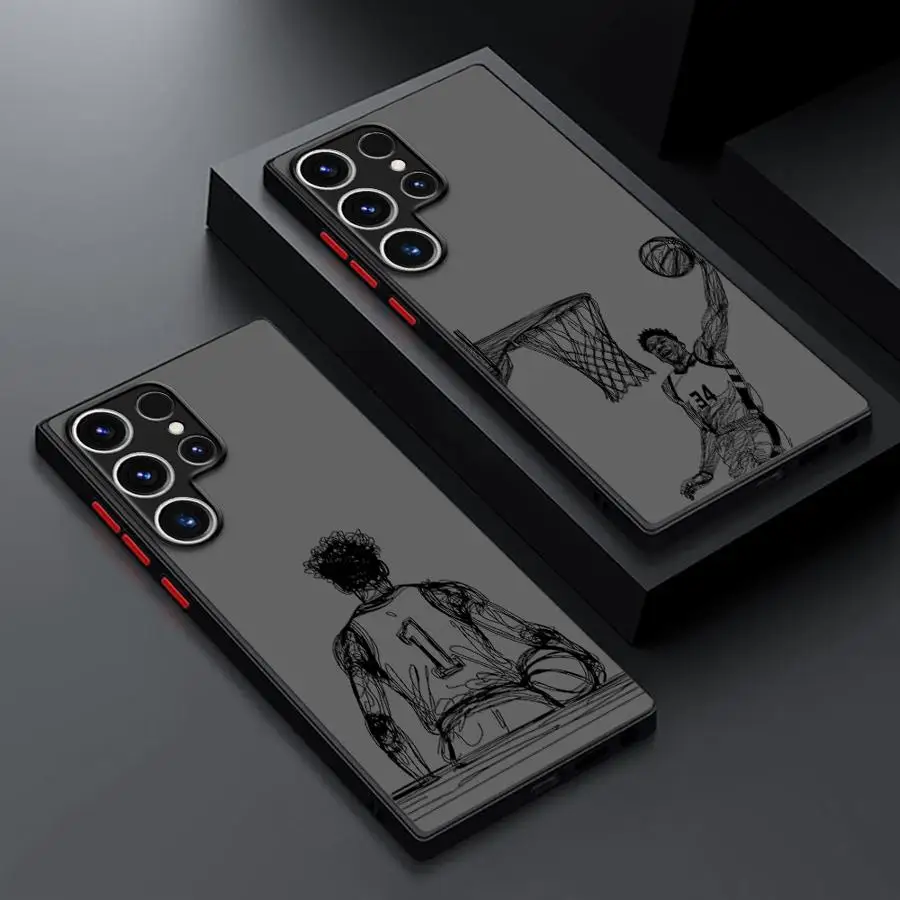 Cartoon Basketball Star Sports Black Edge Phone Case
