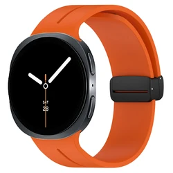 Silicone Magnetic Buckle Sports Strap Bracelet for Watch9 8 40 - 44 - 46mm (Orange)