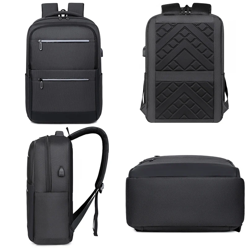 2024 New Business Portable Backpack Large Capacity Multi-Function Laptops Bag USB Charge Men's Backpack Waterproof Nylon Bag