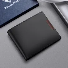 

Leather Men's wallet short fashion card holder high-end brand purse personalized multi-function card bag