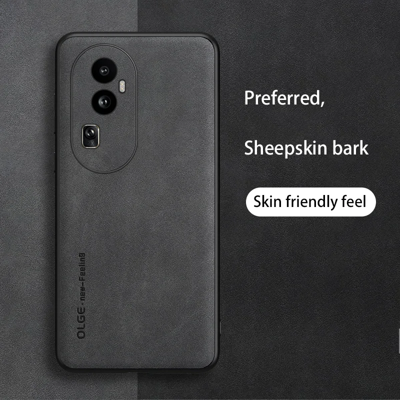

Phone Case For Oppo Reno10 Pro Cover For Reno10 Soft Sheepskin Leather Shockproof Cover For Reno10 Pro Plus