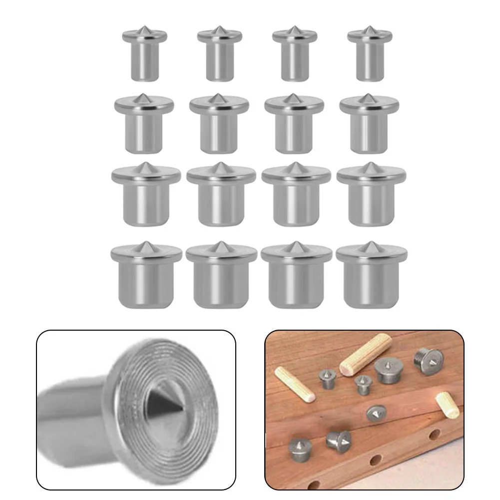 

4pcs Dowel Centre Point Pin Set 6/8/10/12mm Wood Timber Marker Hole Tenon Center Point Woodworking Wood Drill Bit Power Tools