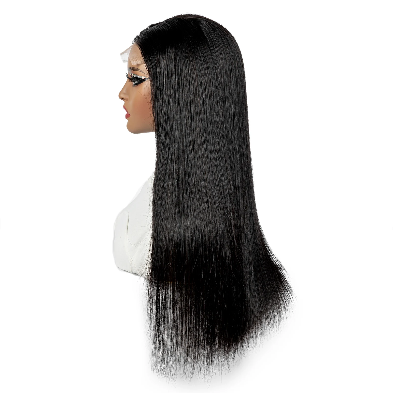 300 Density 5x5 Transparent Lace Closure Double Drawn Straight Vietnamese Human Hair Wig for Black Women Straight Human Hair Wig