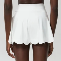 Women Summer Tennis Skirt Solid Color 2 In 1 Pocket Running Skirt Breathable Quick Dry Gym Shorts Female Workout Clothes - Image 2