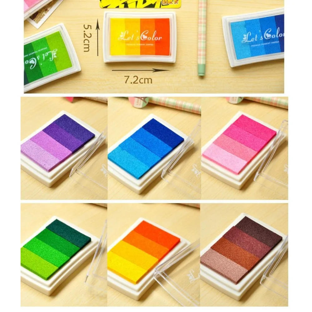 4 farben/set Platz Nette Inkpad Handwerk Öl Diy Tinte Pads für Gummi Briefmarken Stoff Sammelalbum Decor Fingerprint Kinder kunst Versorgung