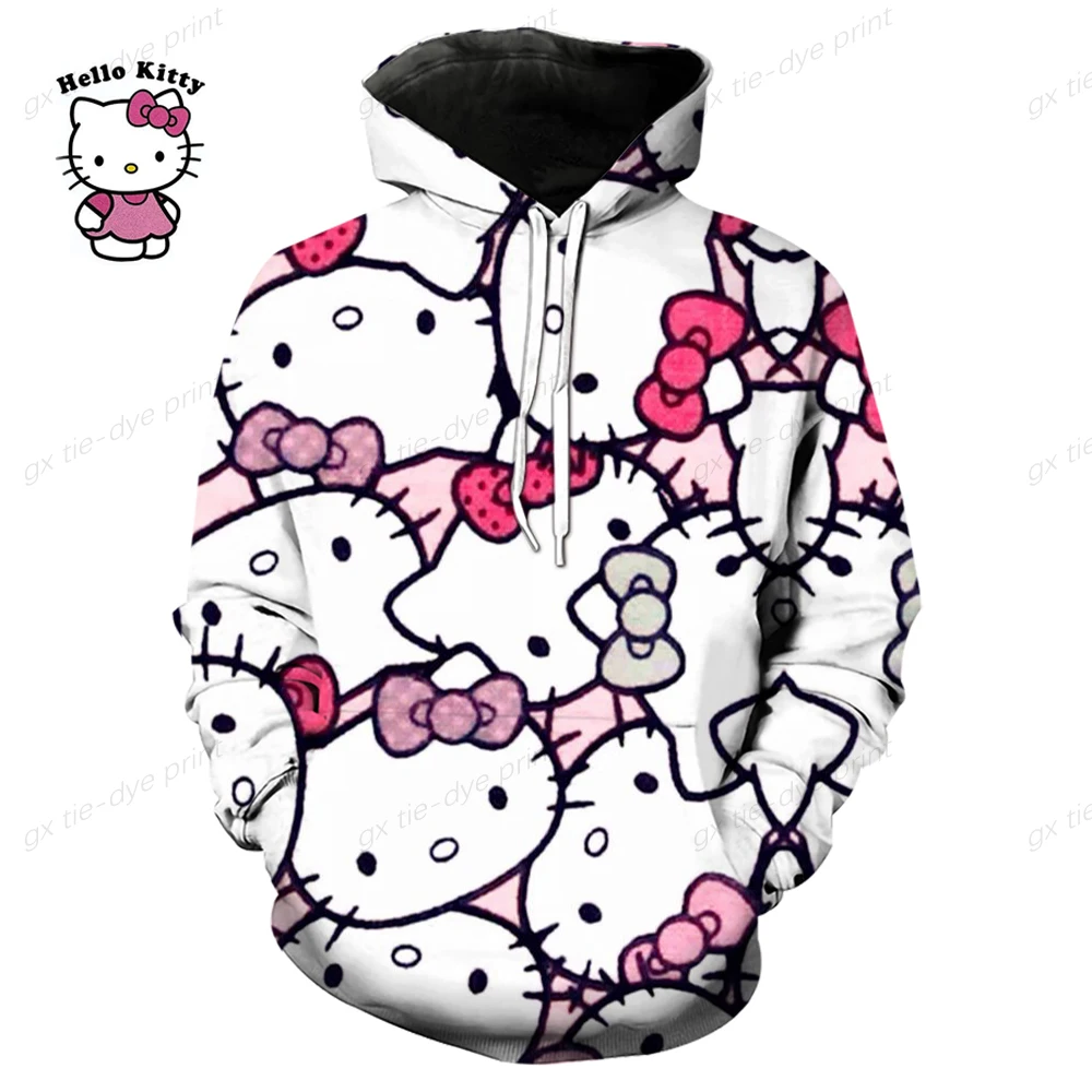 Spring New Streetwear Boy Girl Hello Kitty 3D Print Hoodies Sweatshirts Spring new streetwear boy girl hello kitty 3d print hoodies sweatshirts