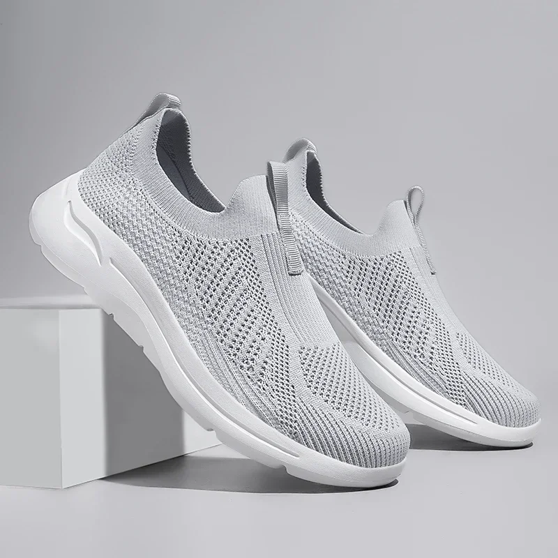 Breathable Sock Sneakers Fashion Comfy Men's Mesh Shoes Lightweight Knit Casual Sports Shoes Versatile Treking Footwear Loafers 4