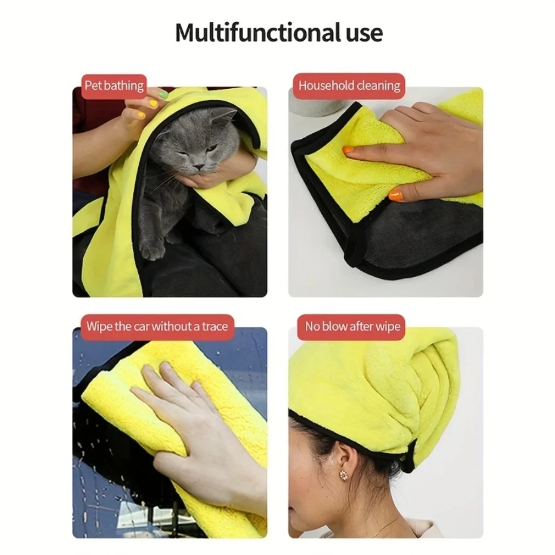 Pet Dog Absorbent Towel Microfiber Dog Bathing Towel