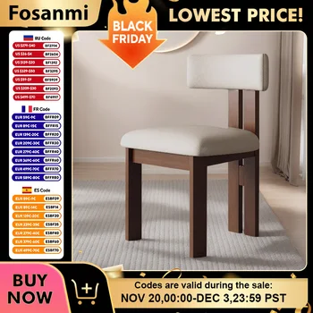 Creative Retro Wood Dining Chair for Living Room Kitchen Stylish Restaurant Interior Dinner Chair Modern Home Comfy Table Chairs