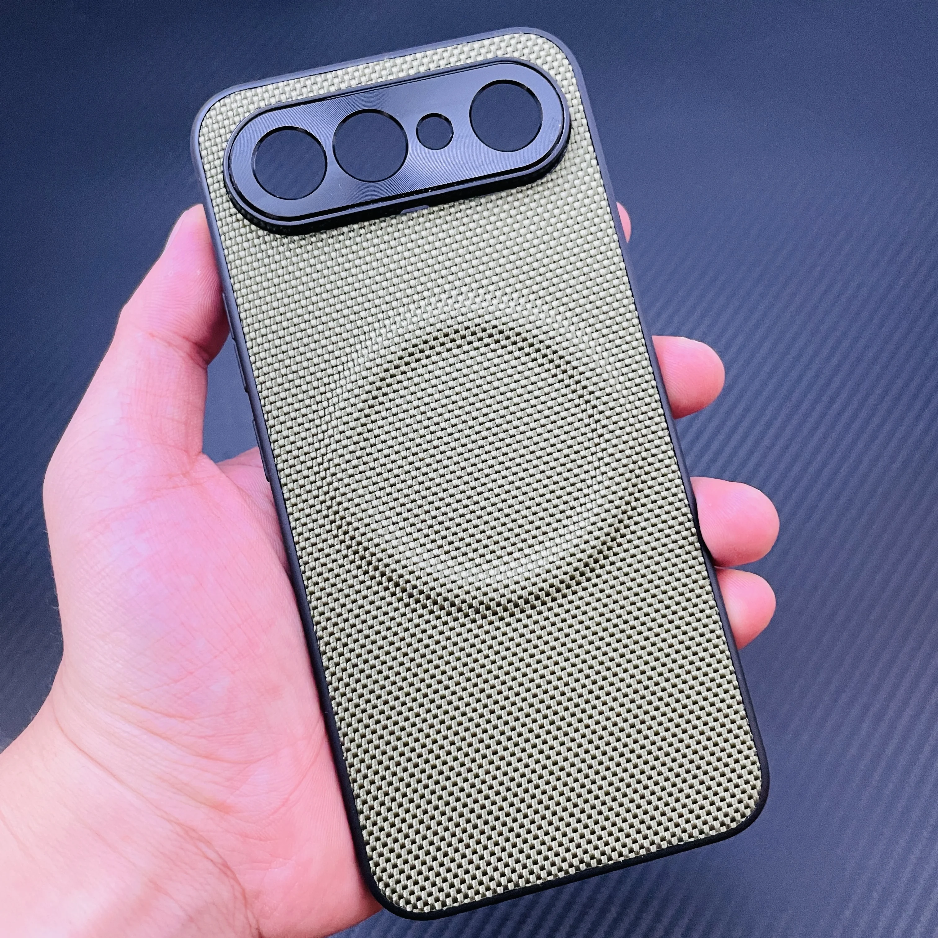 Magnetic Nylon Woven Matte Leather Skin-Friendly Back Cover Bumper Shell